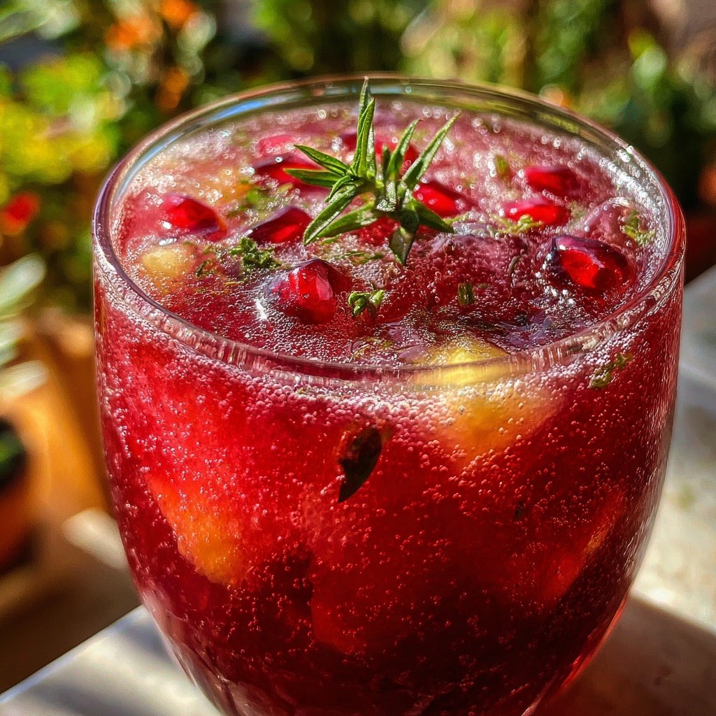 Pomegranate Ginger Snow Spritz