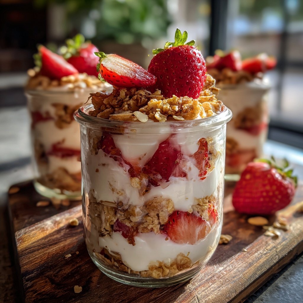 Strawberry Almond Breakfast Parfait