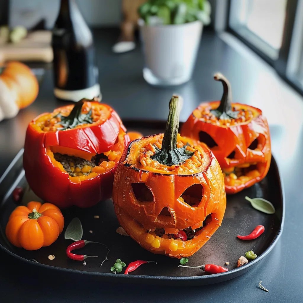 Halloween Stuffed Peppers