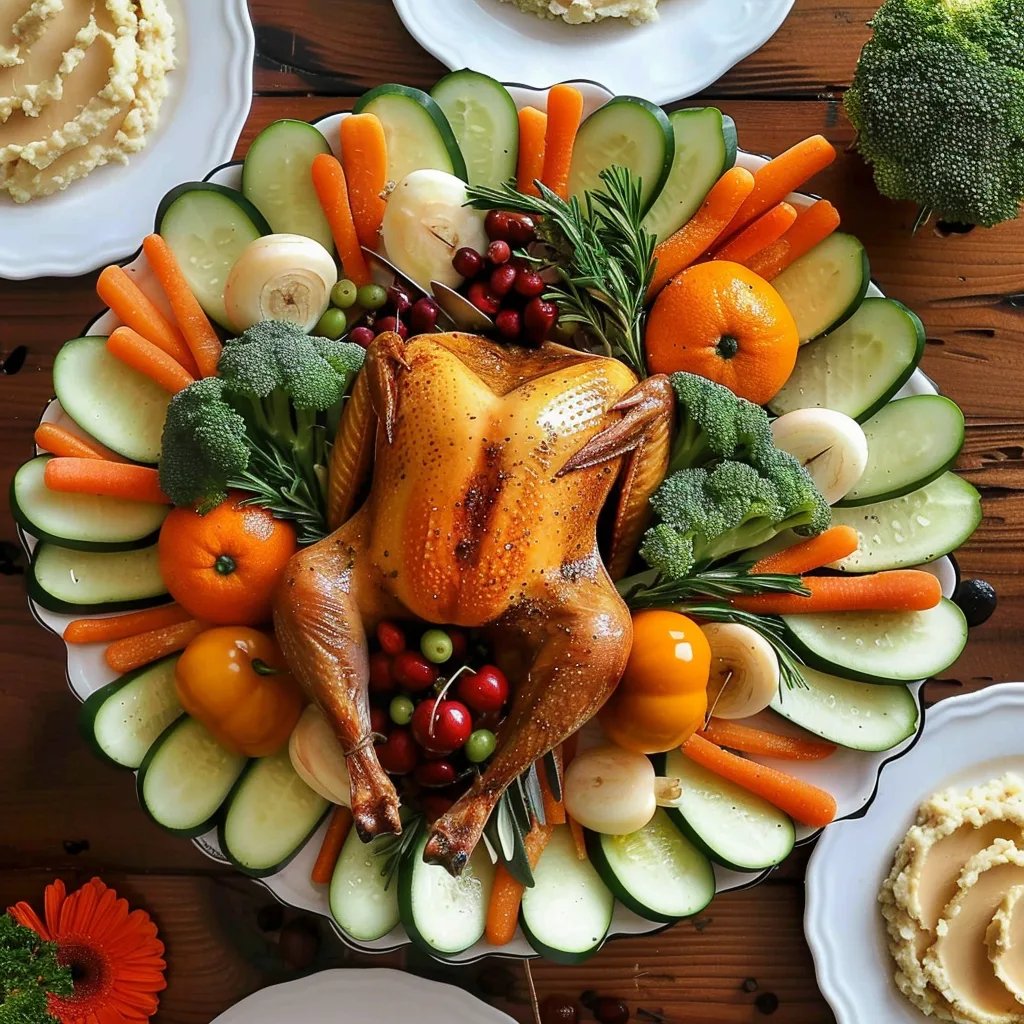 Colorful Turkey Veggie Tray
