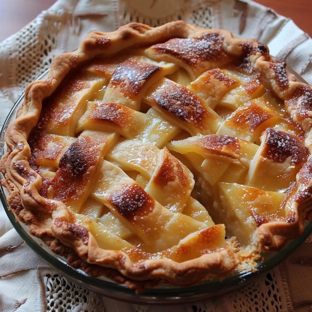 Apple Custard Impossible Pie