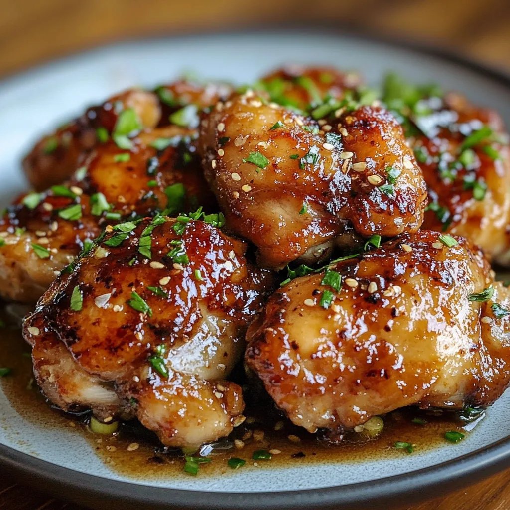 Air Fryer Korean Soy Garlic Chicken Thighs
