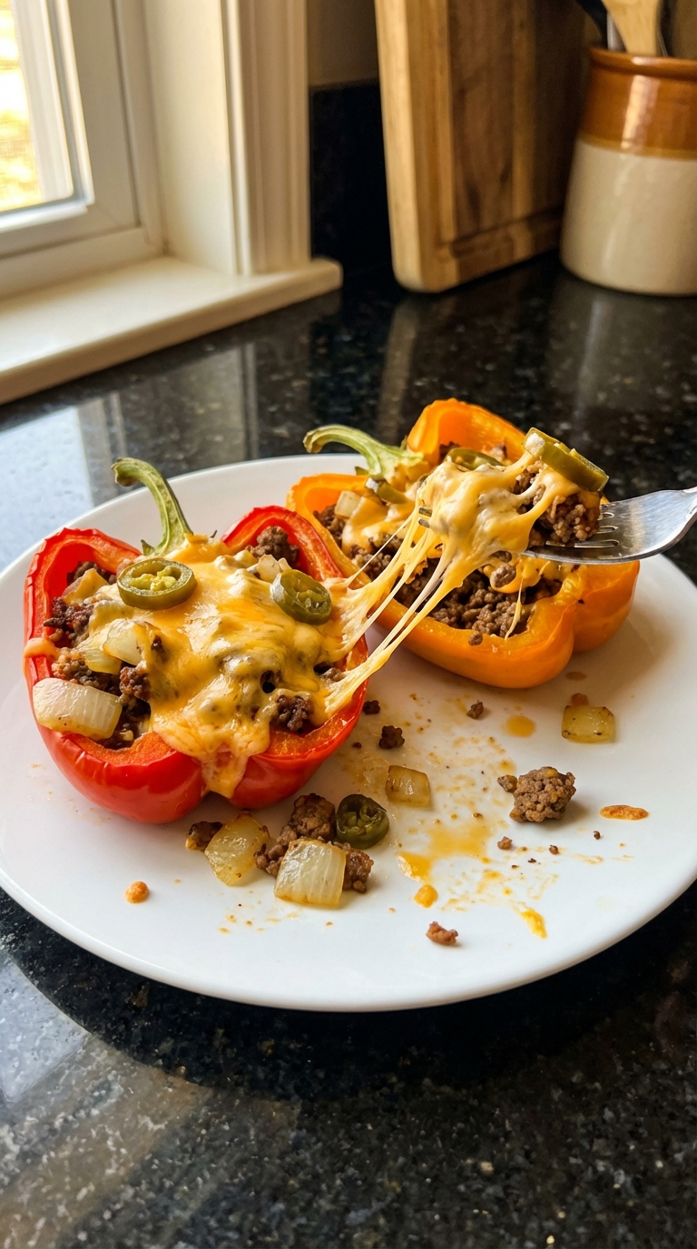 Nacho Cheese Stuffed Bell Peppers