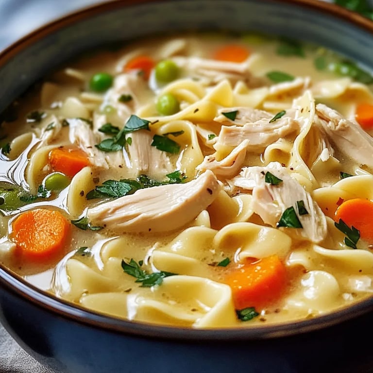 Easy Creamy Chicken Noodle Soup