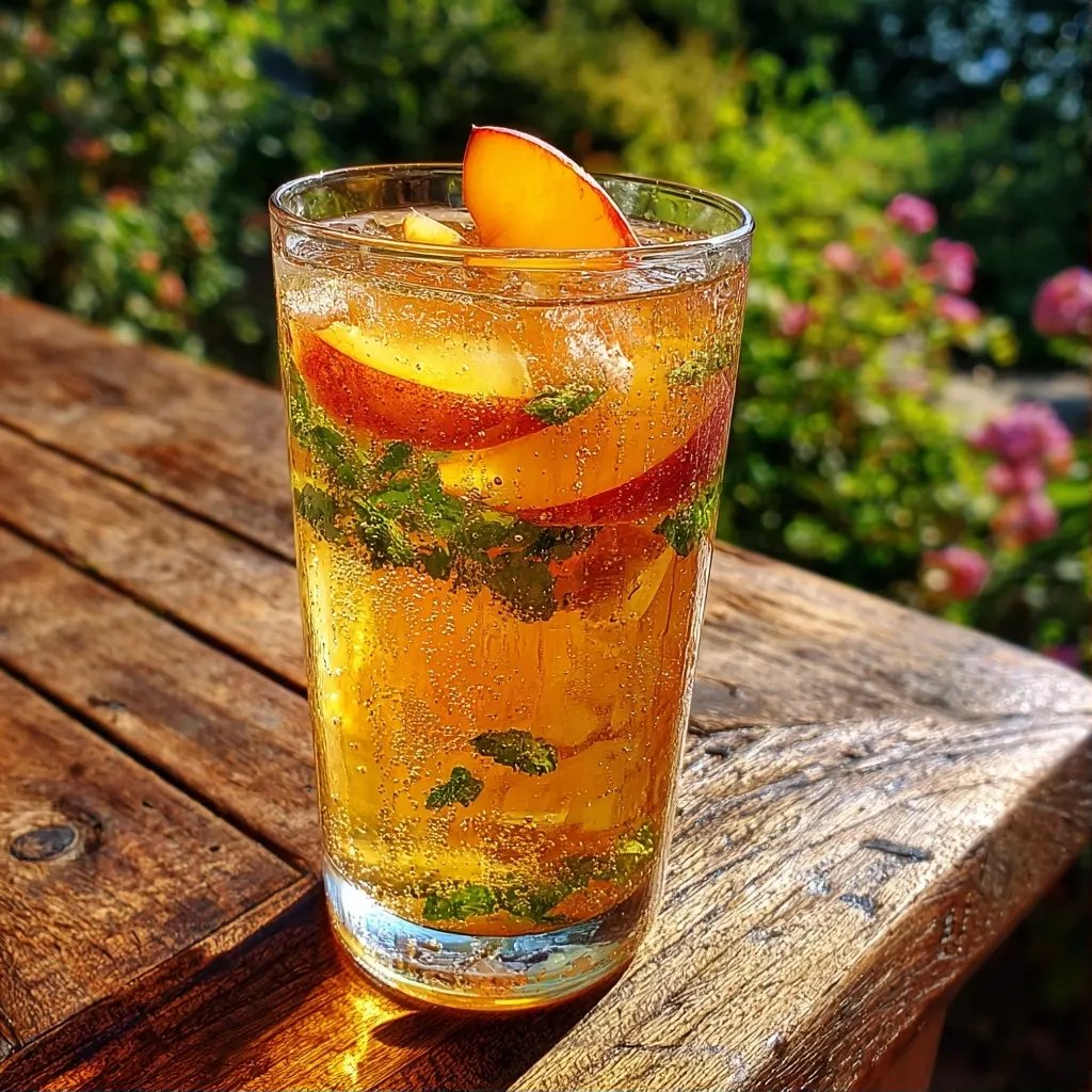 Peach Ginger Iced Tea