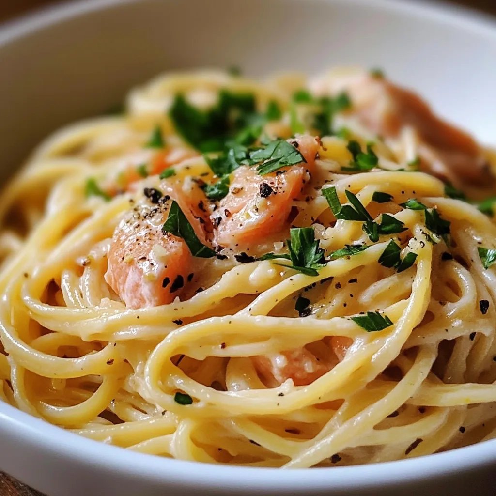 Savory Smoked Salmon Linguine
