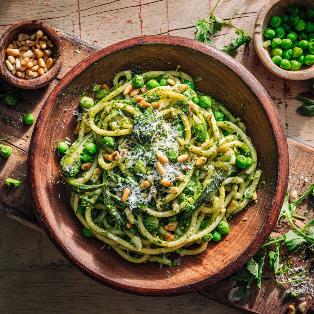 Spring Peas and Pesto Pasta
