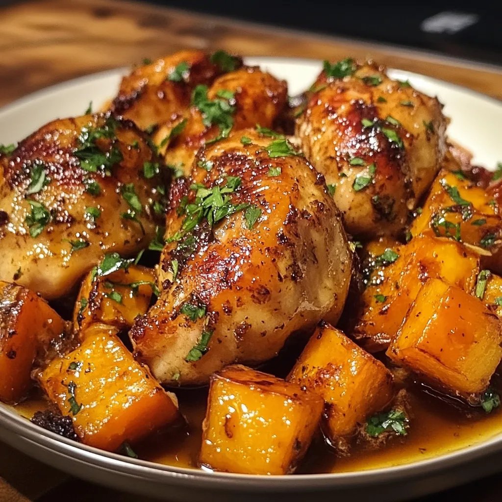 Maple-Glazed Chicken w/ Sweet Potatoes