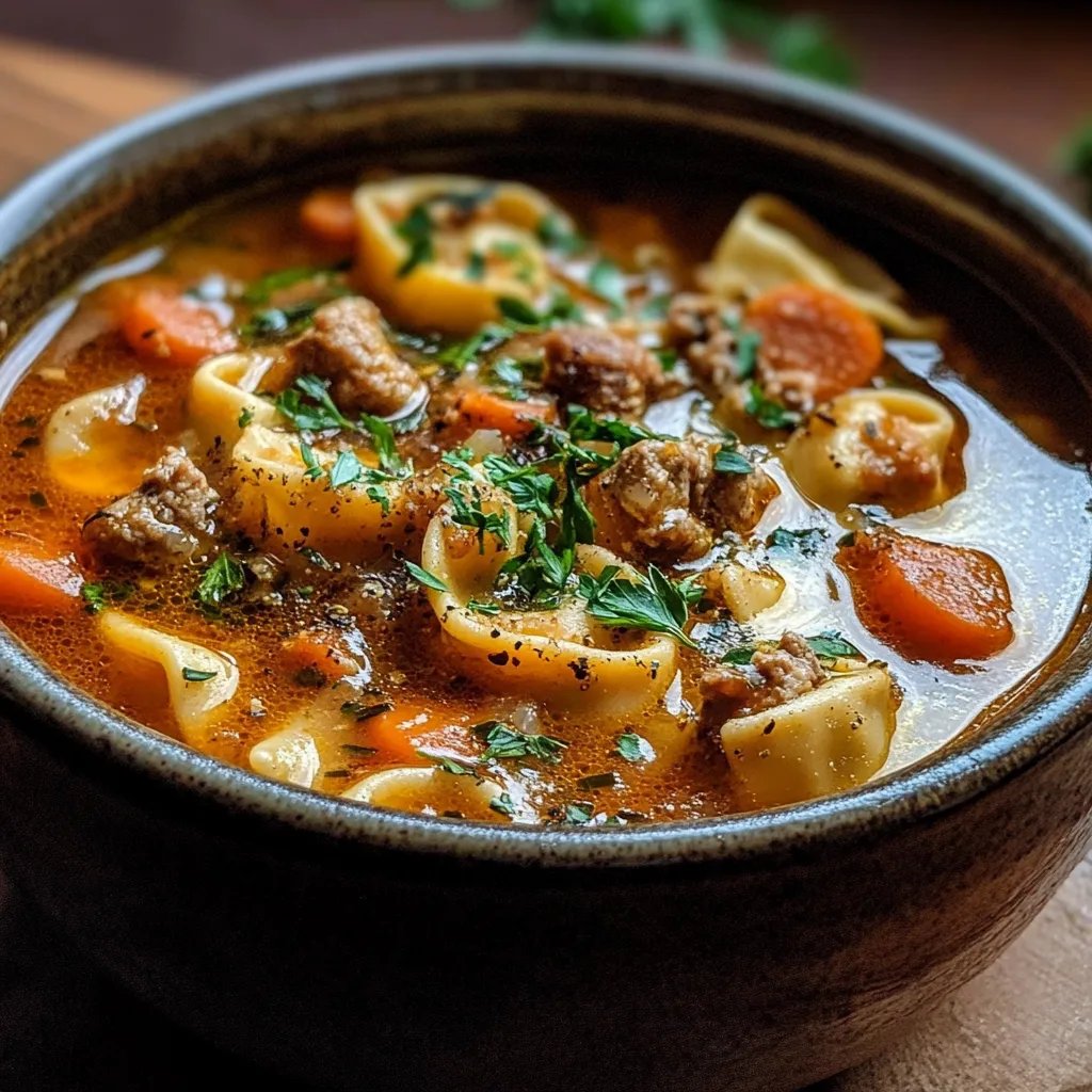 Autumn Tortellini Soup With Sausage