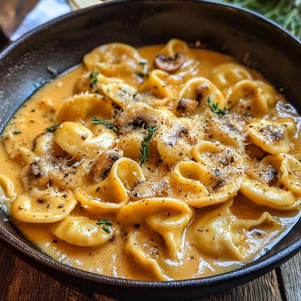 Creamy White Wine Pumpkin Tortellini