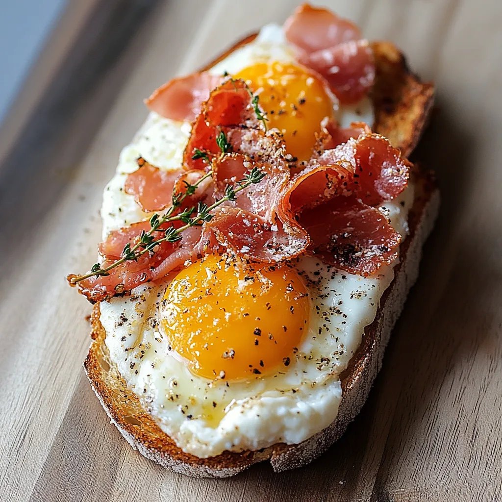Fried Egg Yolk, Burrata & Prosciutto Toast: An Incredible Essential Recipe