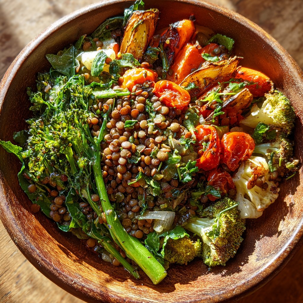 Satisfying Lentil and Veggie Bowl