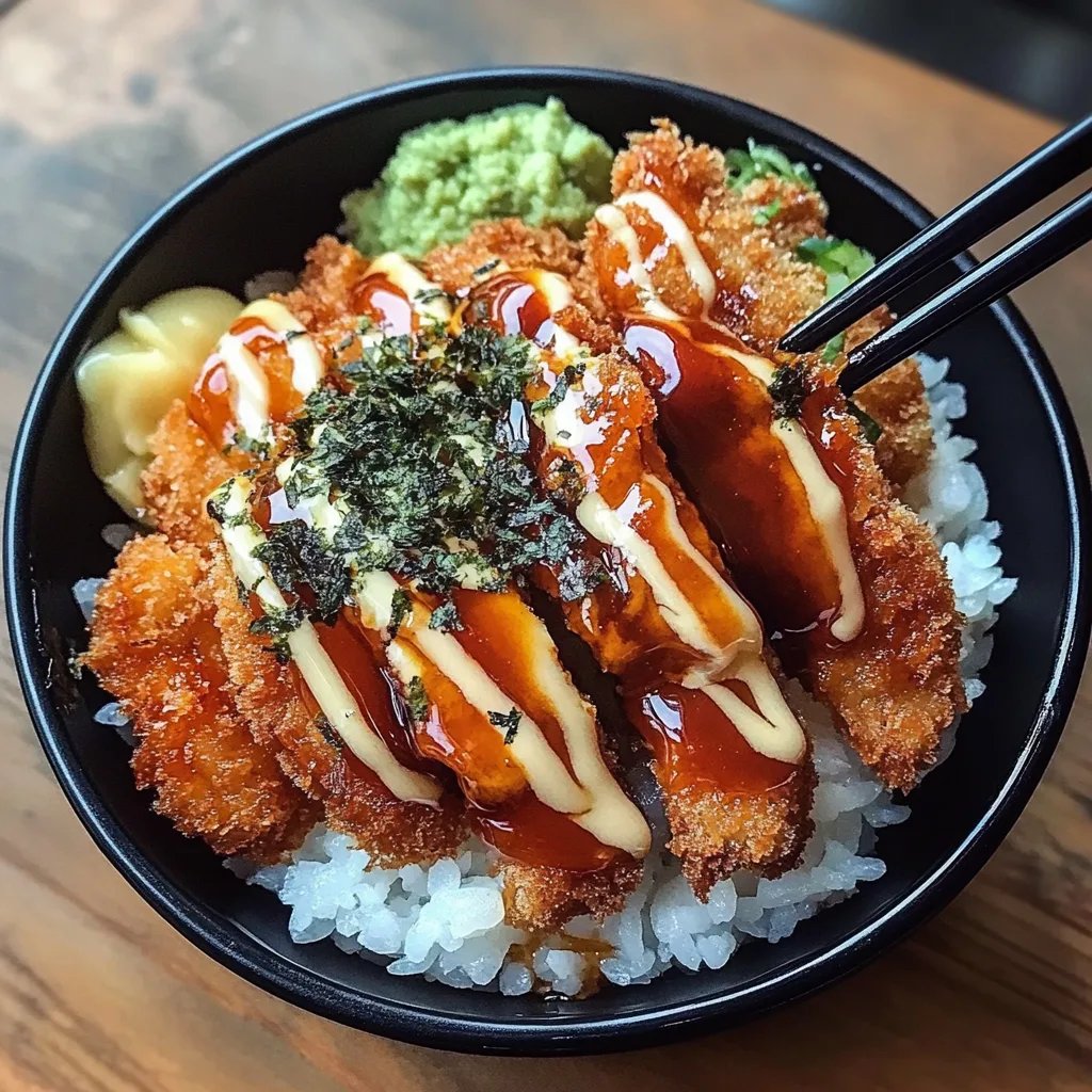 Japanese Katsu Bowls with Tonkatsu Sauce