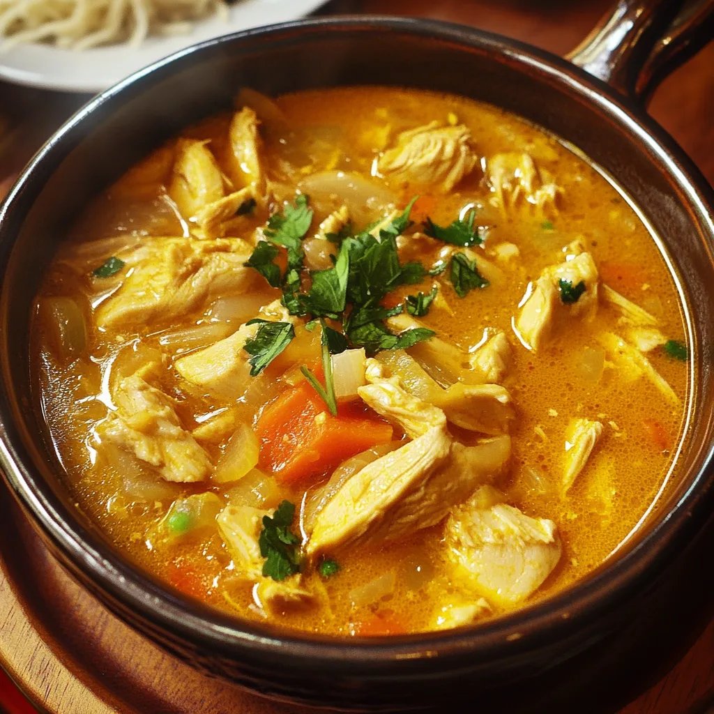 Saffron Chicken Noodle Soup