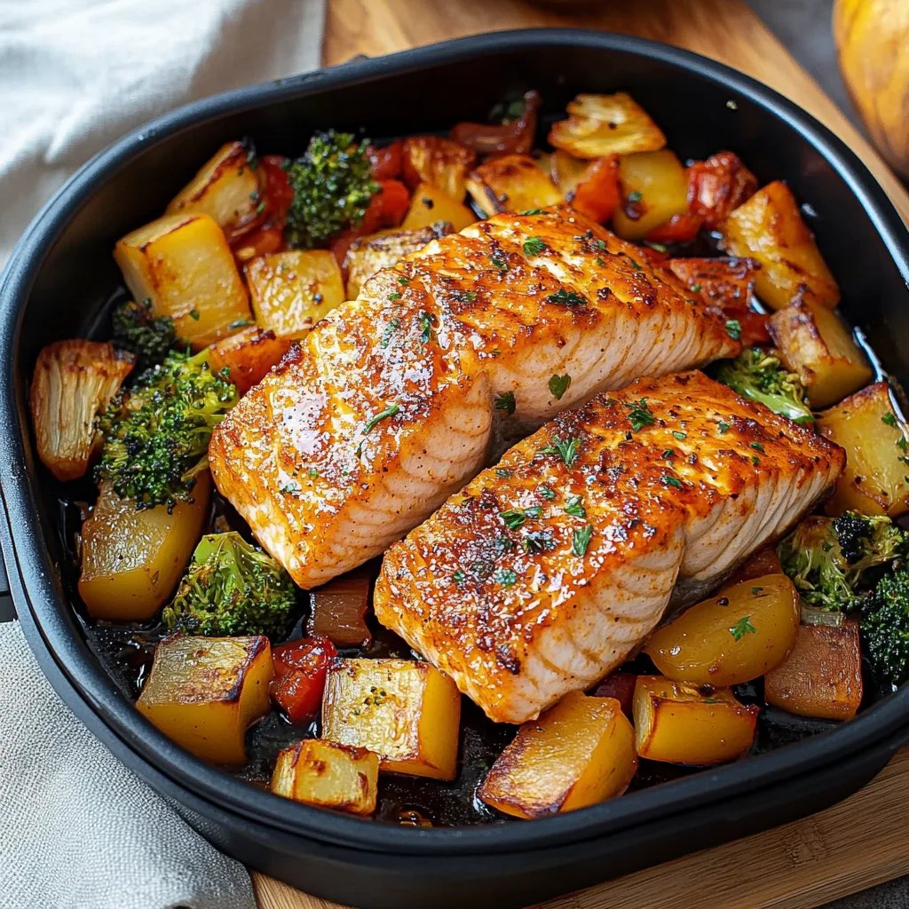 <p>Air Fryer Salmon & Vegetables: An Incredible Ultimate Recipe</p>