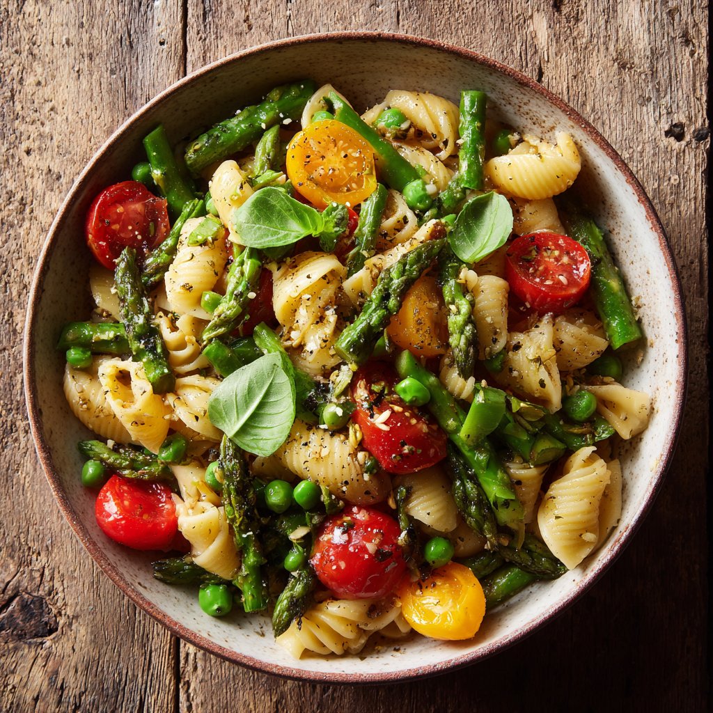 Pasta with Spring Veggie Medley