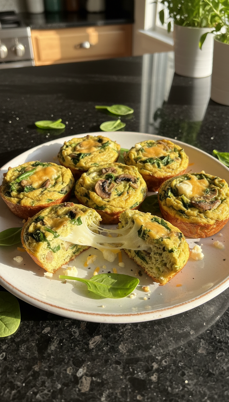Spinach and Mushroom Egg Muffins