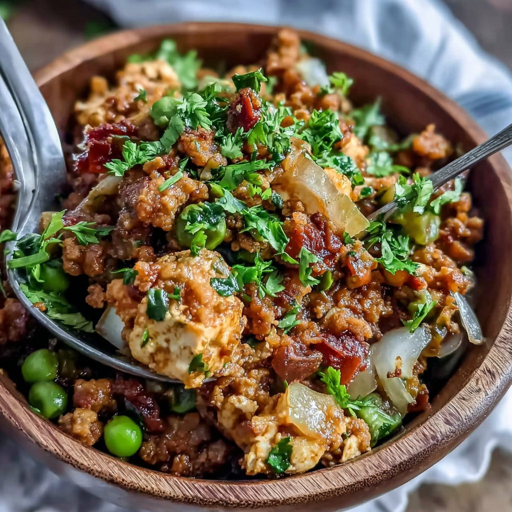 Tofu Keema Protein Bowl