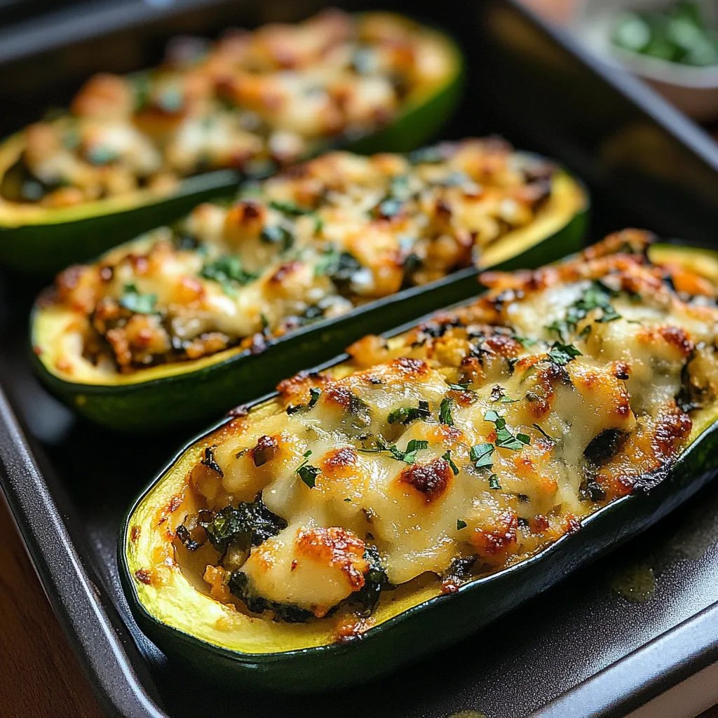 Delicious Zucchini Boats with Spinach: The Incredible 7-Step Recipe