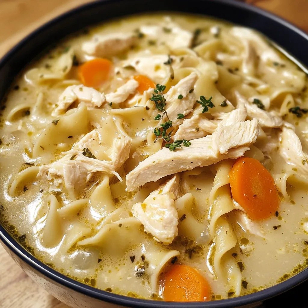 My Go-To Creamy Chicken Noodle Soup Recipe