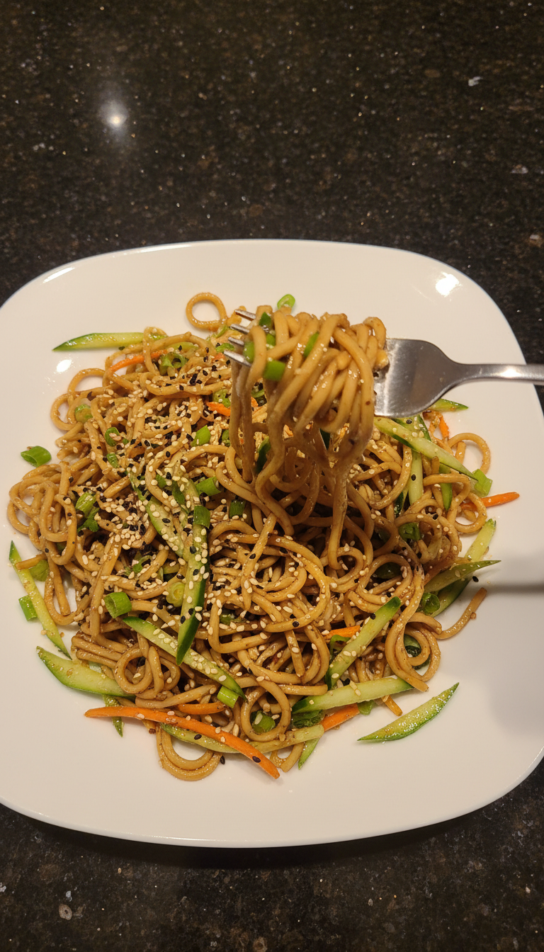 Fast Asian Sesame Noodle Salad