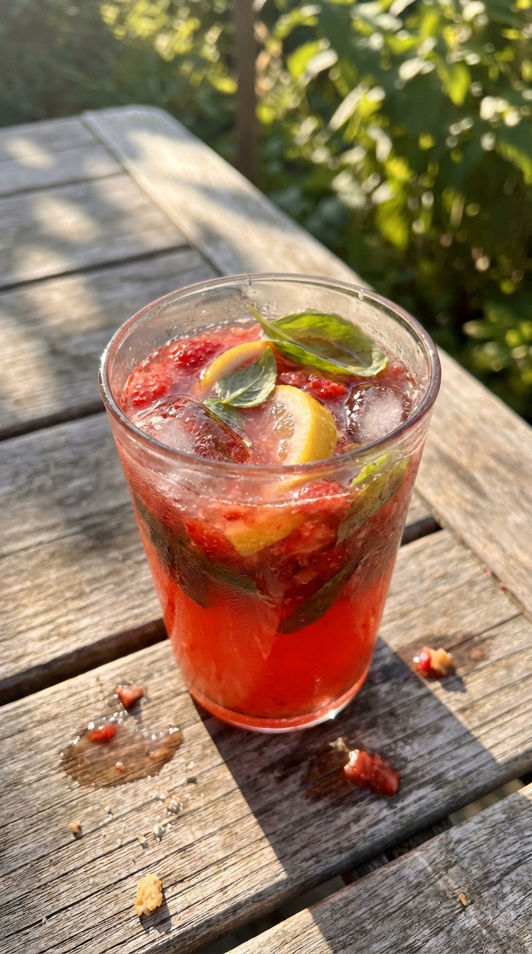 Refreshing Strawberry Basil Lemonade