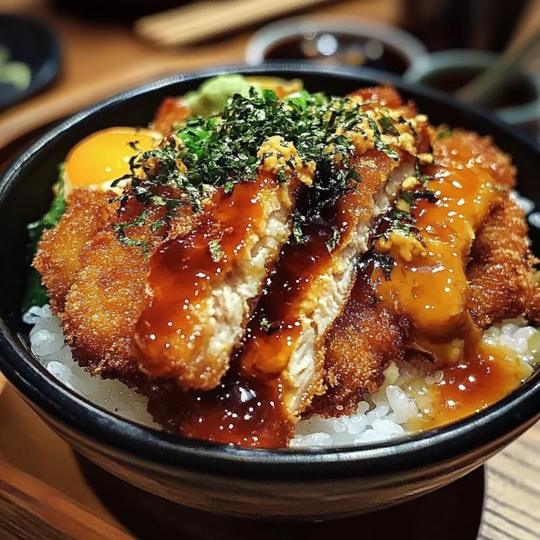 Japanese Katsu Bowls with Tonkatsu Sauce