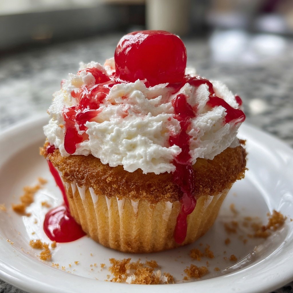 Cherry Limeade Sparkling Cupcake