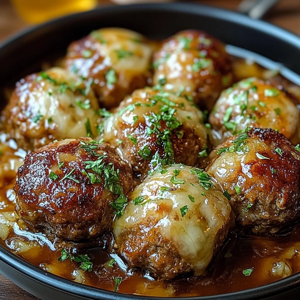 French Onion Meatballs w/ Savory Onion Sauce: An Incredible 5-Step Recipe