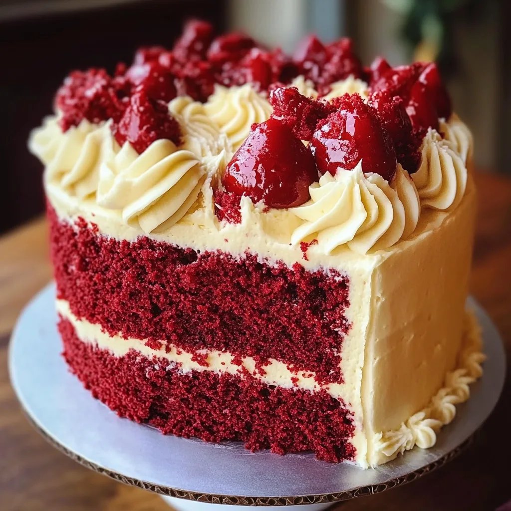 Red Velvet Birthday Cake with Cream Cheese Frosting
