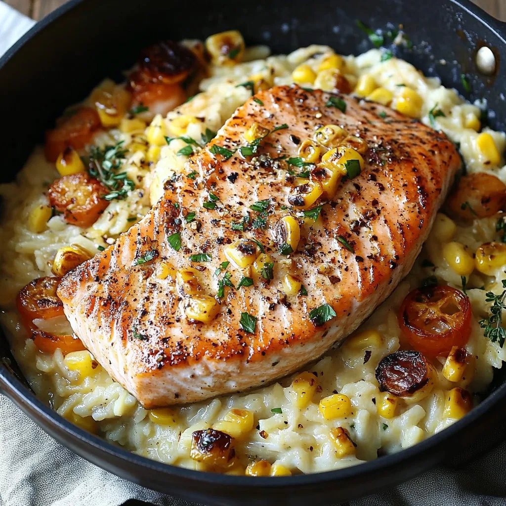 Creamed Corn Orzo with Salmon: An Amazing Ultimate Recipe