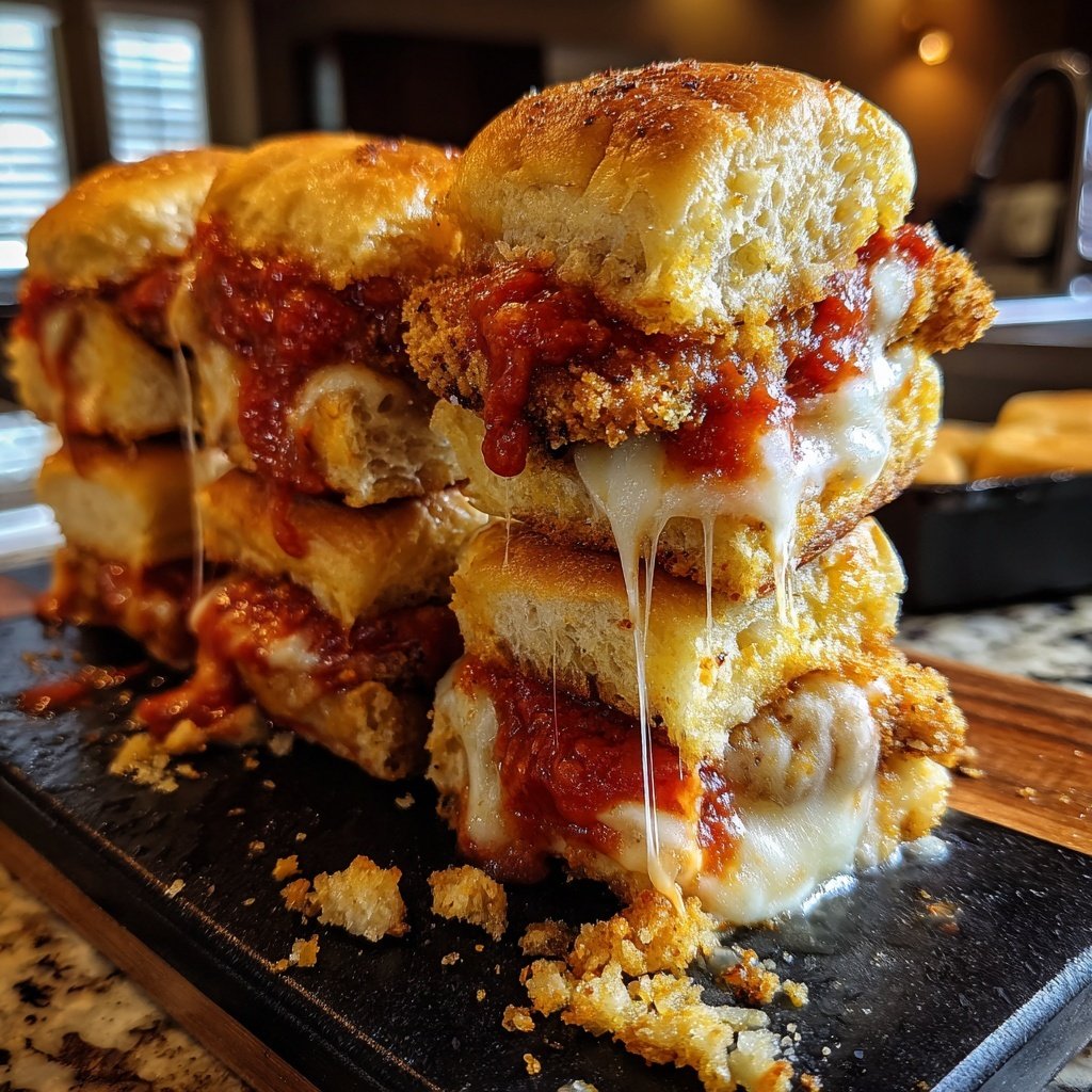 Crispy Chicken Parmesan Sliders