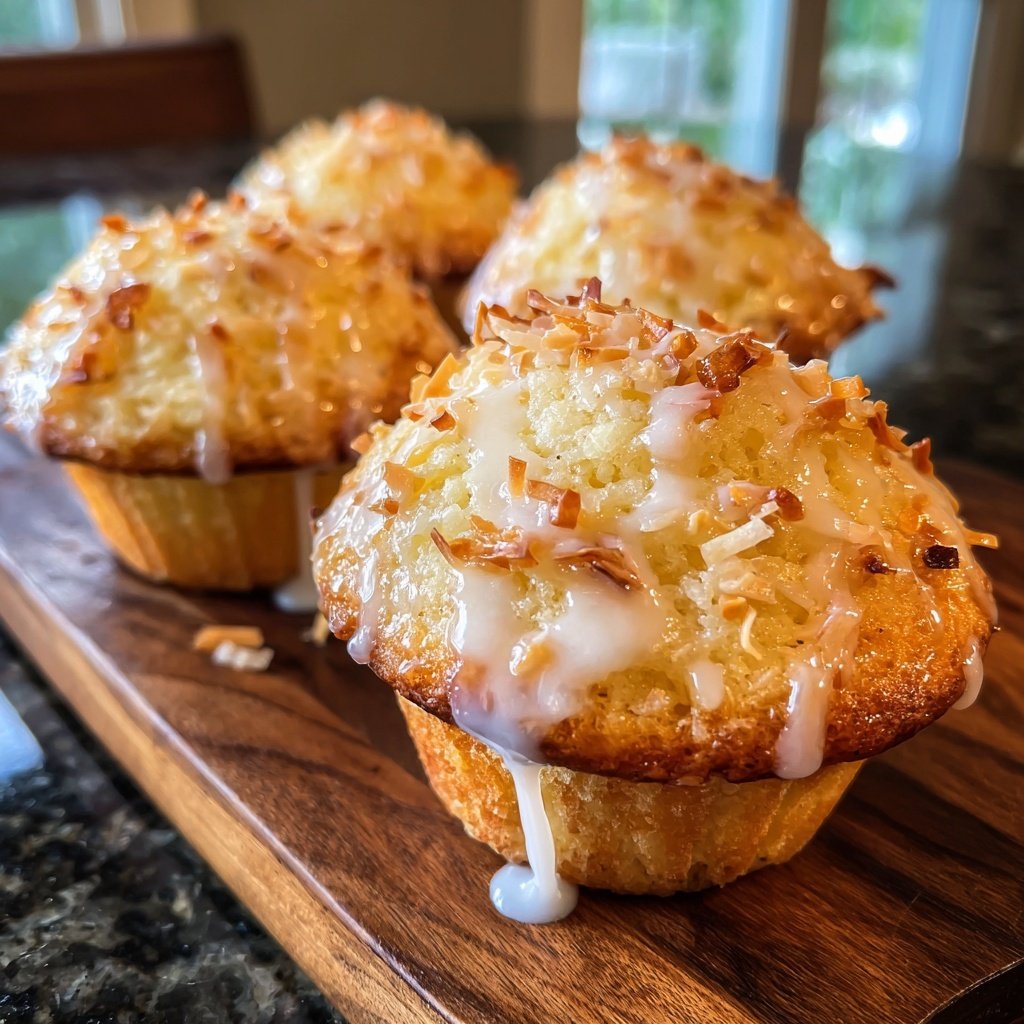 Moist Coconut Lemon Muffins