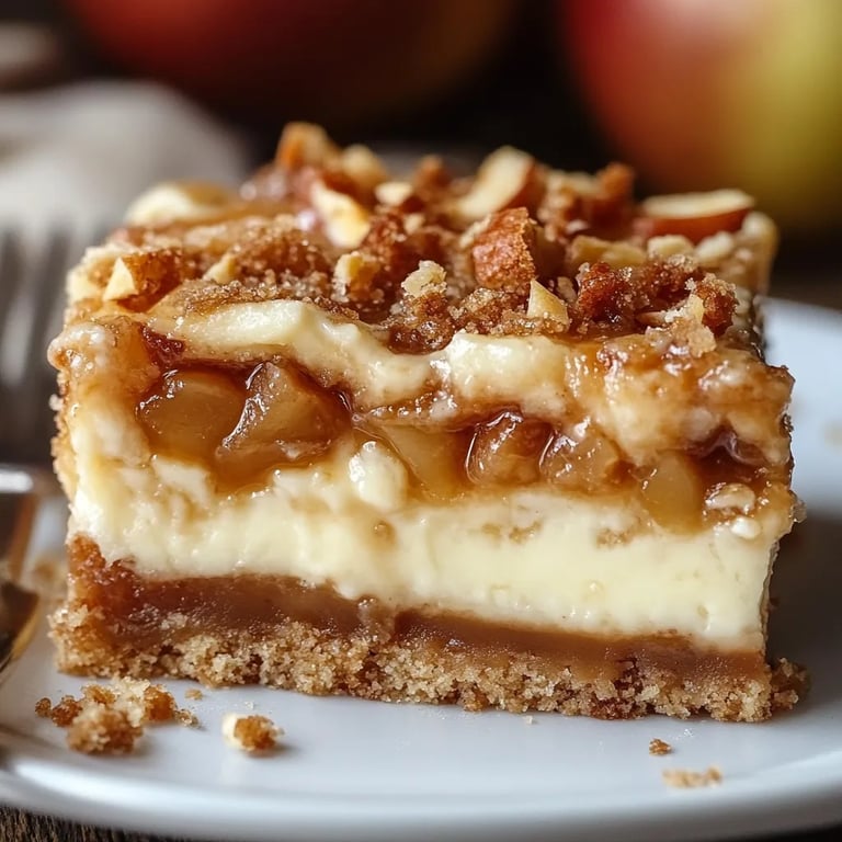 Caramel Apple Cheesecake Bars