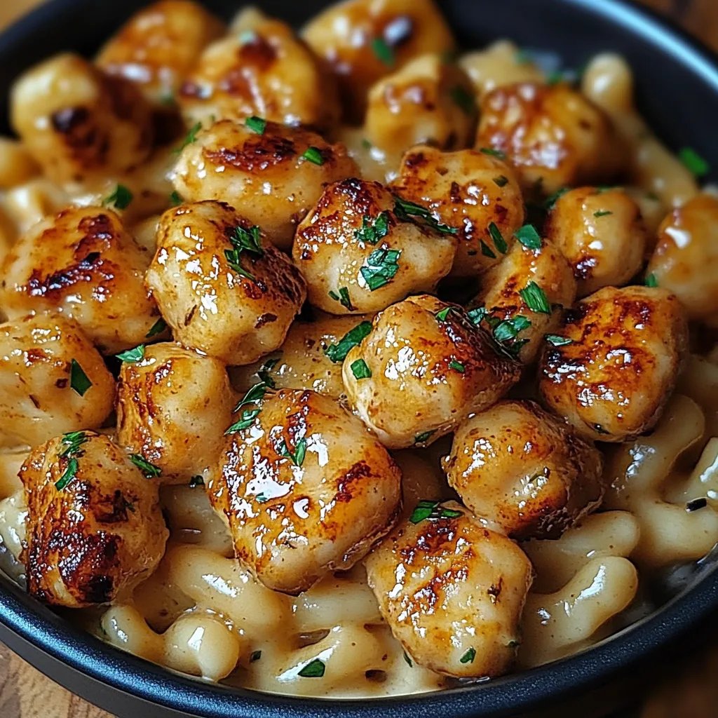 <p>Garlic Butter Chicken Bites with Creamy Pasta: An Incredible 7-Step Recipe</p>