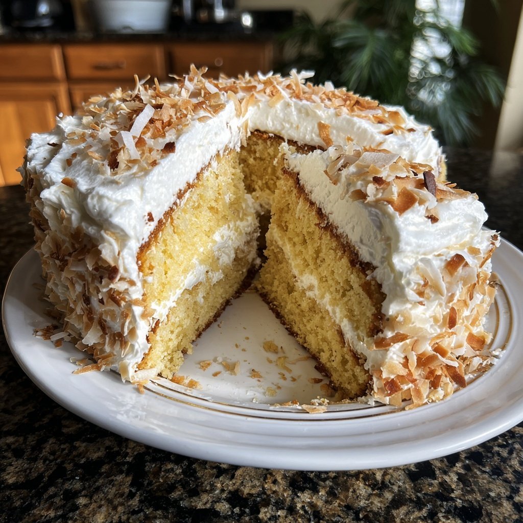 Galentine's Coconut Cream Cake