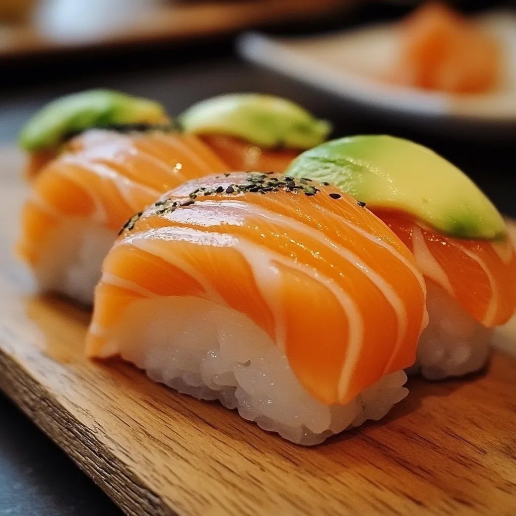 Tasty Smoked Salmon Nigiri