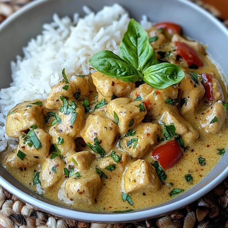 Basil Chicken with Coconut Curry Sauce: An Incredible 5-Ingredient Recipe