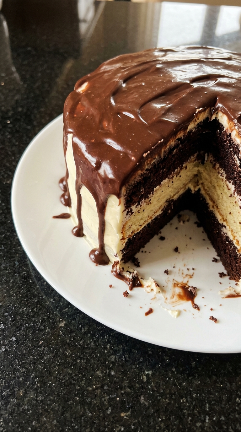Incredible Chocolate Vanilla Cake