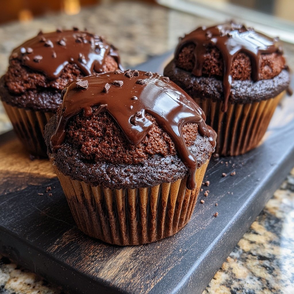 Fluffy Chocolate Mousse Cupcakes