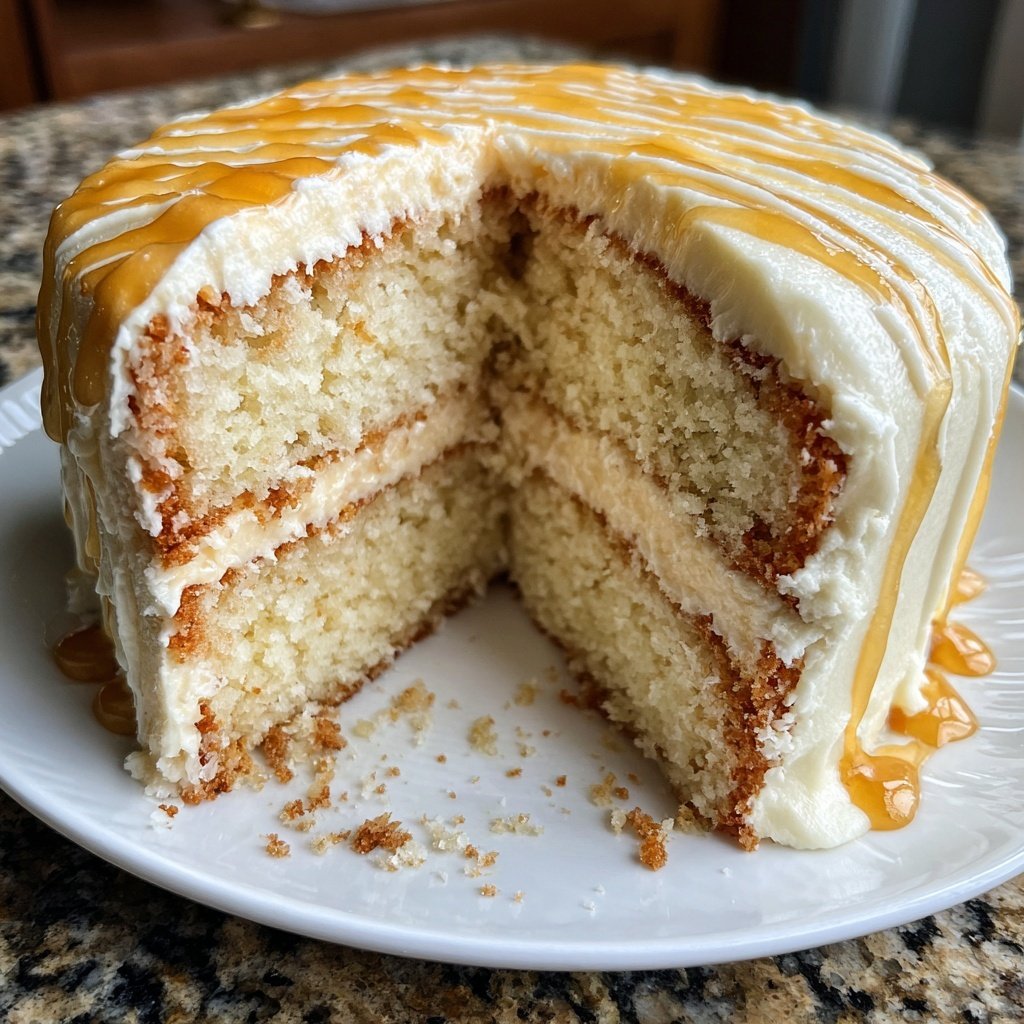 Vanilla Velvet Cake with Honey Syrup